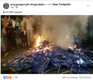 dphrth When Were the Georgian Dream Flags Burned – Prior to the Elections or on Gavrilov’s Night?