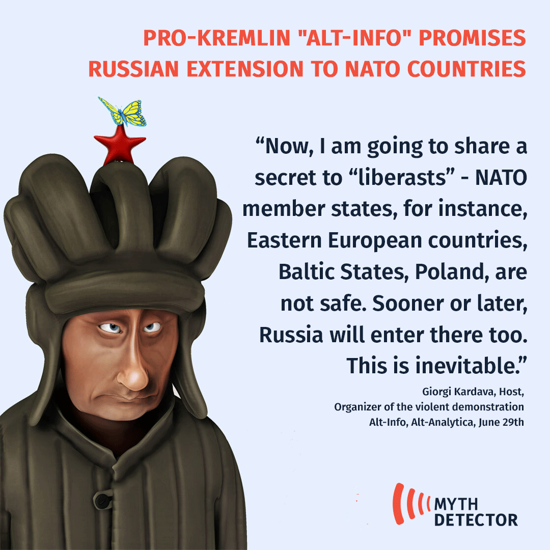 Pro-kremlin “alt-info”  promises Russian extension to NATO countries