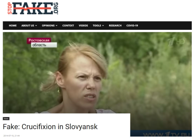 5 3 Disinformation about the Crucifixion of a Warrior from Donbas by the Azov Battalion