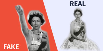 real fake 123 Who Disseminates the Altered Picture of Queen Elizabeth II?