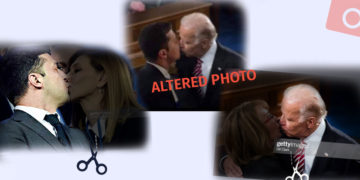 Altered Photo “Alt-Info” Supporters Disseminate an Altered Photo of Zelenskyy and Biden Kissing