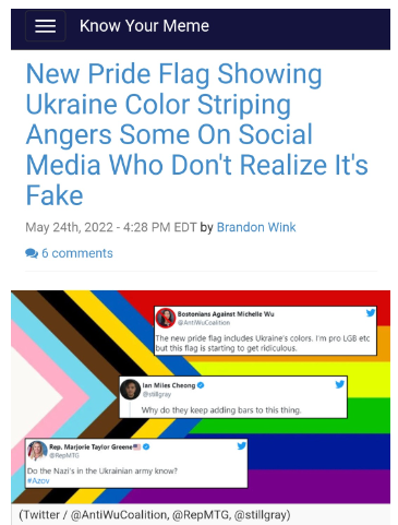 Screenshot 4 15 Сатира о радужном флаге превратилась в российскую дезинформацию