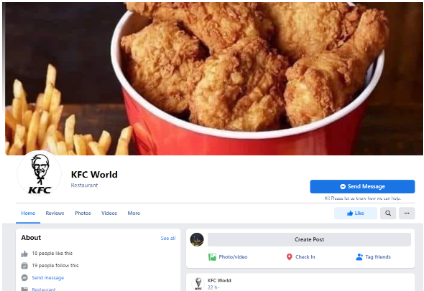 Screenshot 13 1 “კარფურისა” და KFC-ის ყალბ გვერდებს სოციალური ქსელის მომხმარებლები შეცდომაში შეყავს