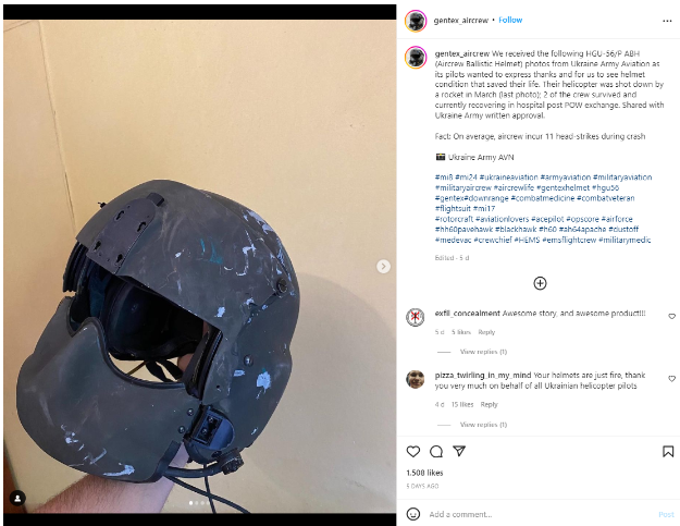 Screenshot 26 Does the Photo of a Helicopter Helmet Confirm the Presence of NATO Pilots in Ukraine?