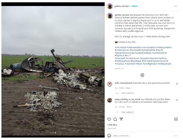 Screenshot 27 Does the Photo of a Helicopter Helmet Confirm the Presence of NATO Pilots in Ukraine?