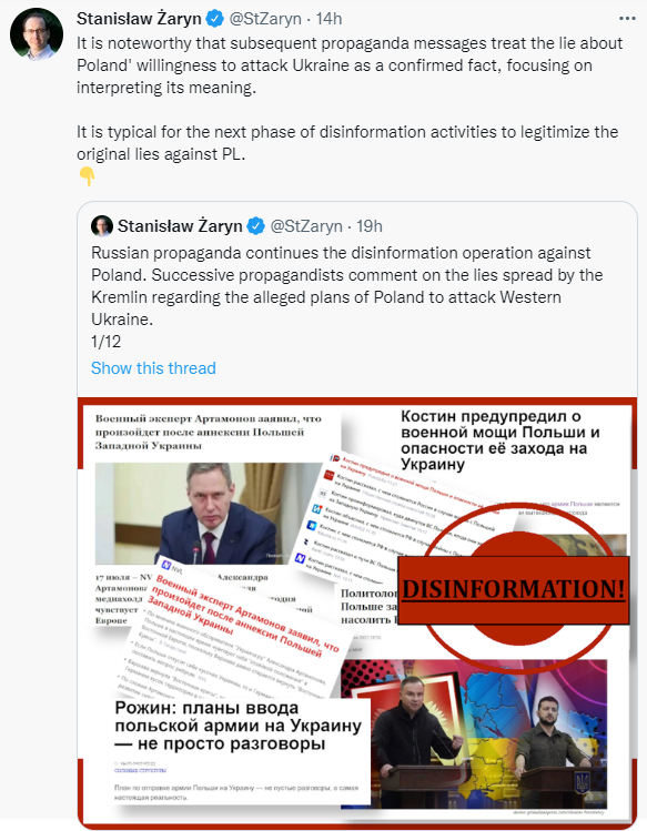 Screenshot 7 7 Disinformation of Yaakov Kedmi, as if Poland Plans to Deploy Troops in Ukraine