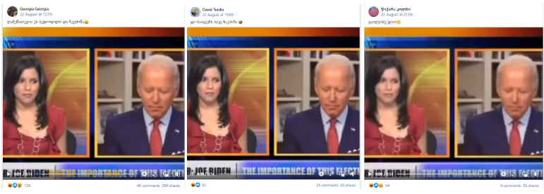 Screenshot 1 6 Videofabrication of Joe Biden’s Interview Disseminated on Social Media