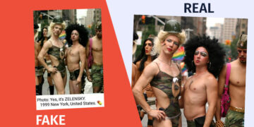 qhalbi realuri zelenski da arestovichis identoba eng Fabricated Photo of Zelenskyy and Arestovych at 1999 NYC Pride