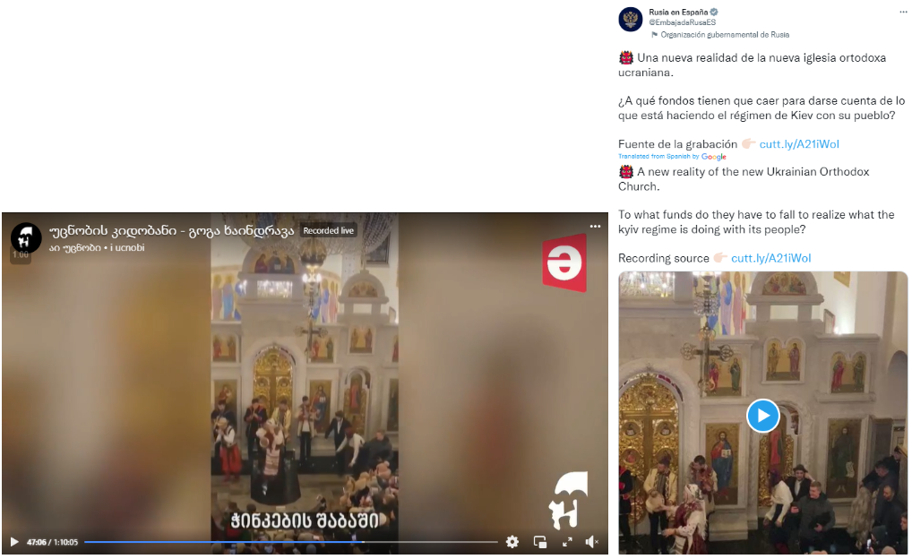 Screenshot 2 3 Backstory and Origin of the Viral Video Showing a Theatrical Performance in a Church in Ukraine