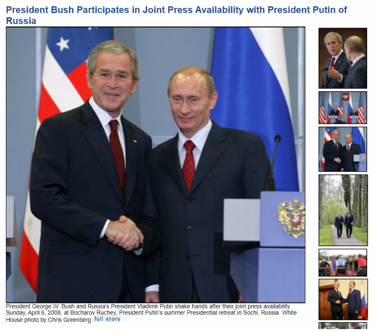 Screenshot 5 6 When was the Video Showing George Bush Dancing in Sochi Recorded?