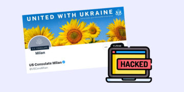 hakerebi 1 Действительно ли было опубликовано на Твиттере Консульства США в Милане фото, на котором за украинским флагом спрятан нацистский флаг?
