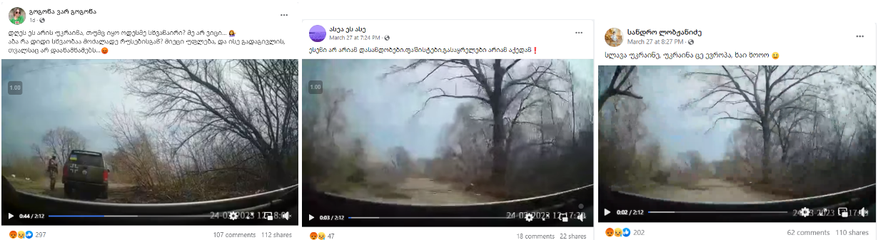 bavshviani manqna 2 Disinformation as if a Ukrainian Military Shot a Car with a Woman and a Child