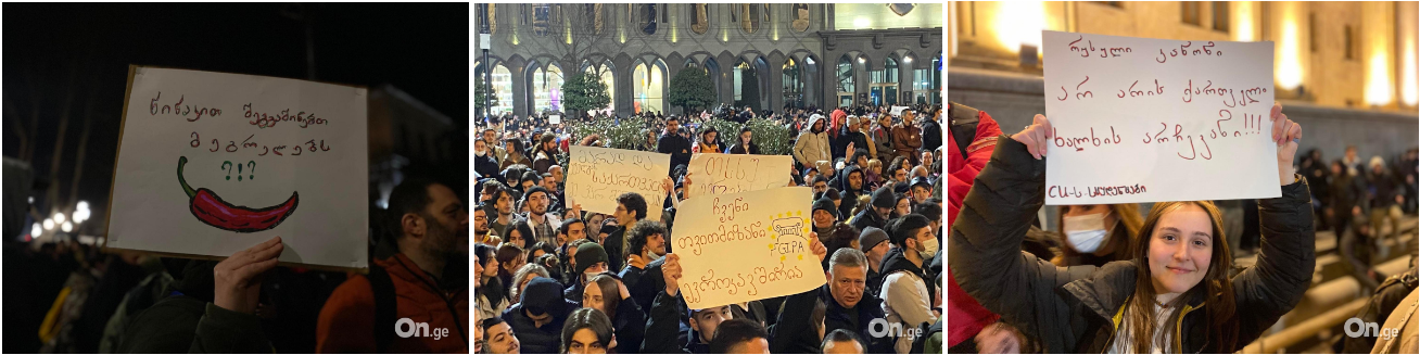 saprotesto aqtsia 10 Апхаидзе и Морошкина распространяют дезинформационные нарративы об акциях протеста в Тбилиси на пропагандистских каналах Кремля
