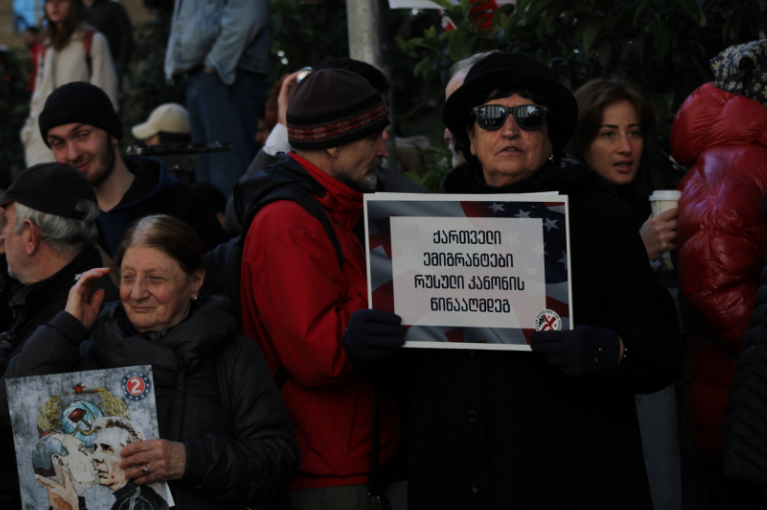 saprotesto aqtsia 5 Апхаидзе и Морошкина распространяют дезинформационные нарративы об акциях протеста в Тбилиси на пропагандистских каналах Кремля