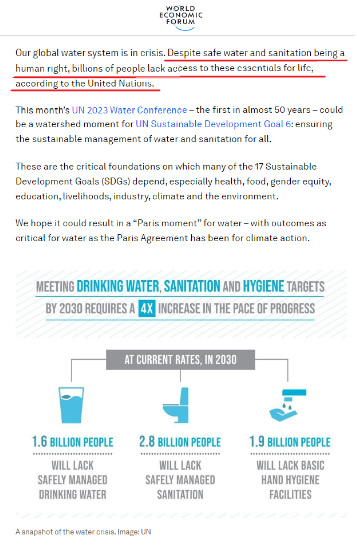 Screenshot 25 3 Дезинформация, будто Всемирный экономический форум и ООН планируют приватизировать и контролировать воду