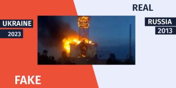 eklesiith datsva Videomanipulation, as if an Orthodox Church was Burned in Ukraine