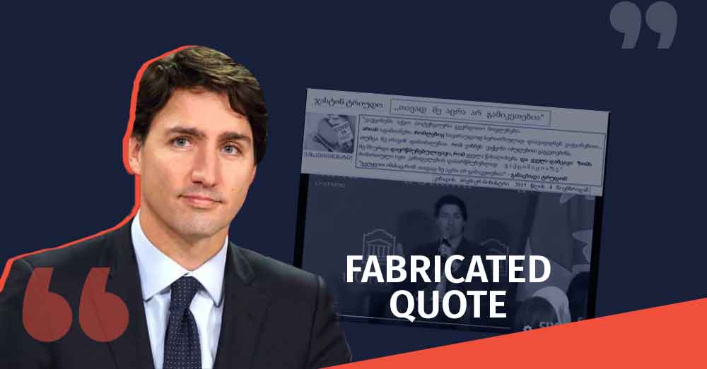 Fabricated quote trudooo Disinformation, as if the Prime Minister of Canada Called Vaccination an Experiment