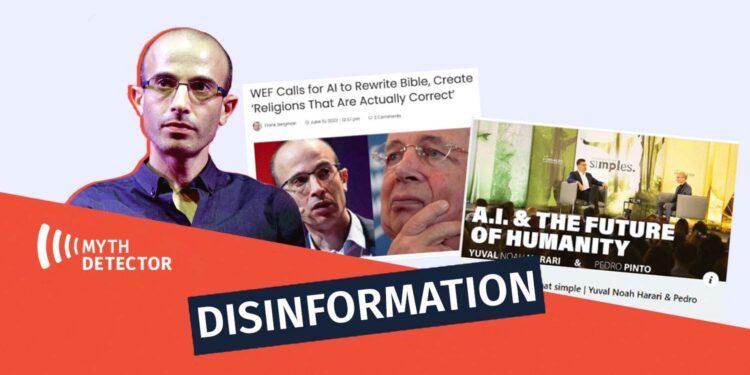 Does Yuval Noah Harari Call for Rewriting the Bible Factchecker DB