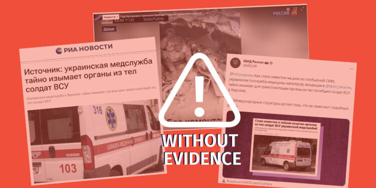 Recurring Disinformation Voiced by Kremlin Media Regarding the Alleged Organ Trade in Ukraine Factchecker DB