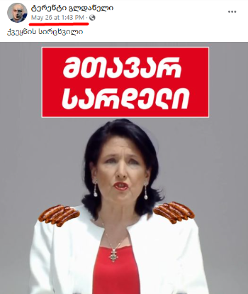 Screenshot 16 Discreditation Campaign Against Salome Zourabichvili