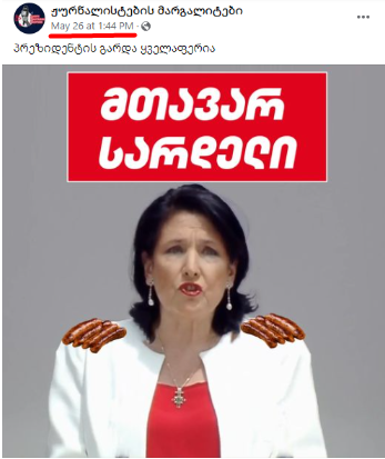 Screenshot 18 Discreditation Campaign Against Salome Zourabichvili
