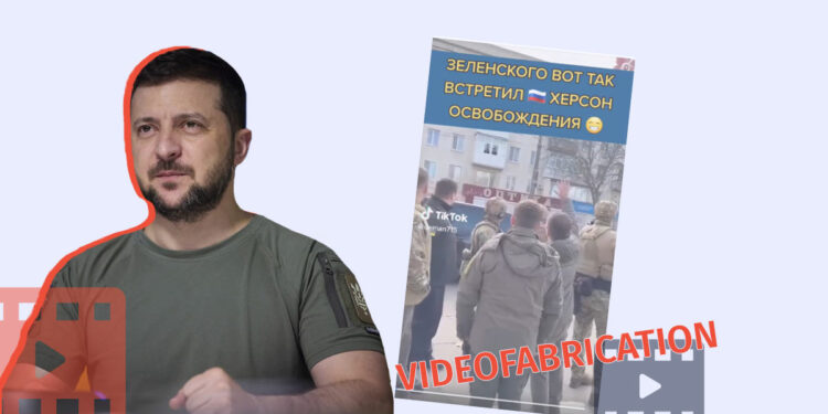 Videofabrication as if Citizens in Kherson Verbally Insulted Zelenskyy1 Factchecker DB