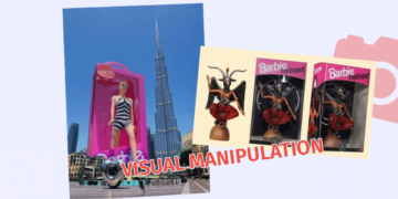 Barbie Baphomet and a Gigantic Barbie in Dubai Videomanipulations about Barbie Barbie Baphomet and a Gigantic Barbie in Dubai - Visual Manipulations about Barbie