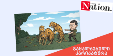 The Nation s zelenskisa da leopardebis karikatura ar gamouqveqhnebia The Nation-ს ზელენსკისა და ლეოპარდების კარიკატურა არ გამოუქვეყნებია