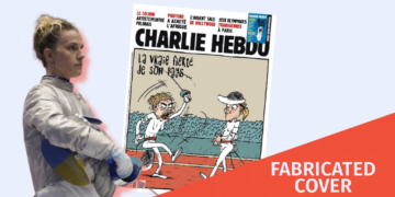 A Fabricated Caricature about a Ukrainian Fencer Circulated Under the Name of A Fabricated Caricature about a Ukrainian Fencer Circulated Under the Name of "Charlie Hebdo"