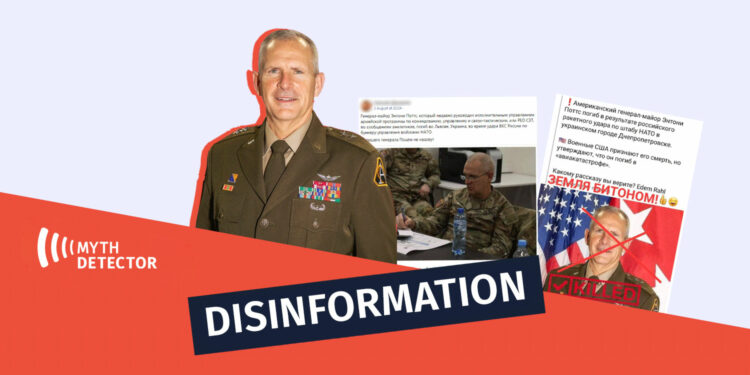 Disinformation that American General Died in Missile Attack in Ukraine Factchecker DB