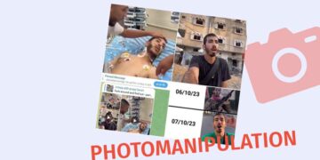 Photo manipulation as if the Palestinians Staged Footage of the Blogger in the Clinic Photo manipulation, as if the Palestinians Staged Footage of the Blogger in the Clinic