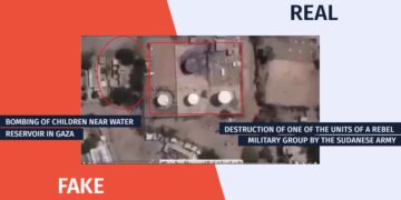 The Video Claimed to Depict the Bombing of Children Near Water Reservoir in Gaza Was Actually Filmed in Sudan The Video Claimed to Depict the Bombing of Children Near Water Reservoir in Gaza, Was Actually Filmed in Sudan