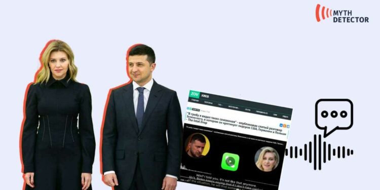 A Suspicious Audio Recording of Volodymyr Zelenskyy and Olena Zelenska Circulating on Social Media Factchecker DB