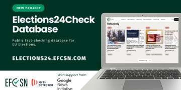 Elections24Check Launch Member Template 1600 x 900 Myth Detector participates in creating biggest fact-checking database for European Elections
