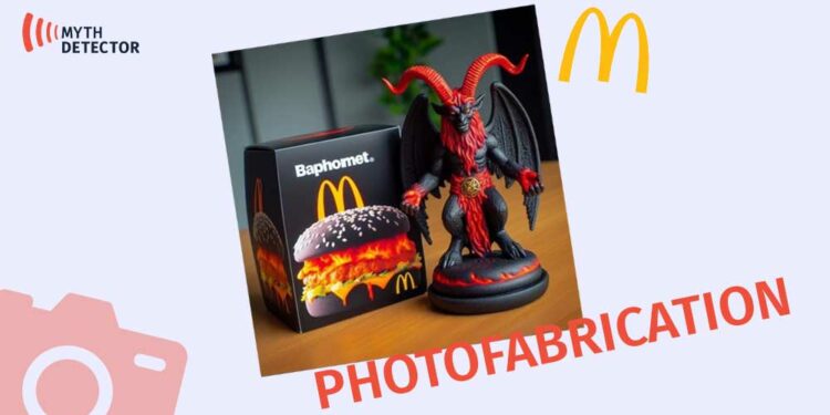 The Photo of McDonalds Baphomet Burger is Generated by Artificial Intelligence AI Factchecker DB